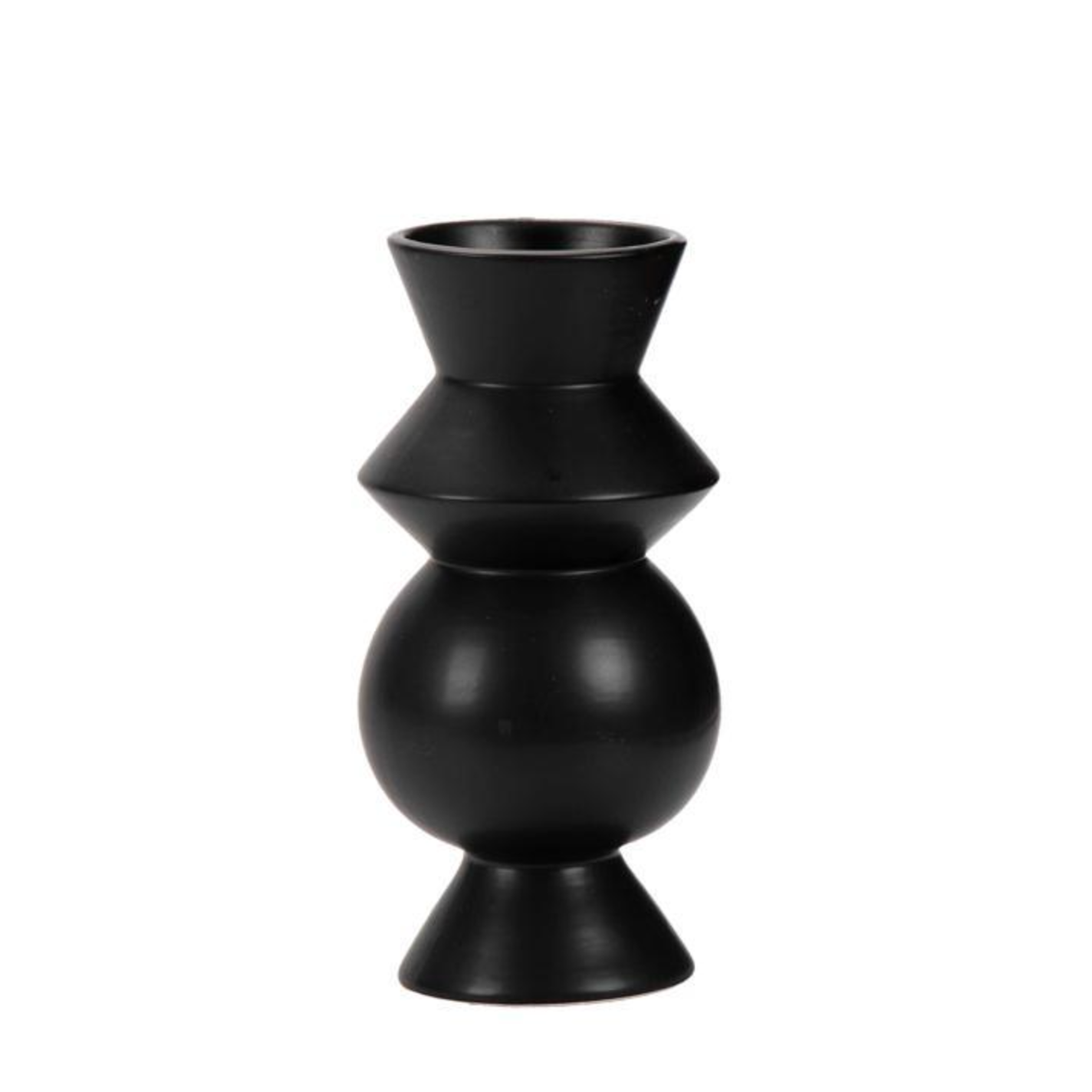 Black Geometric Vase