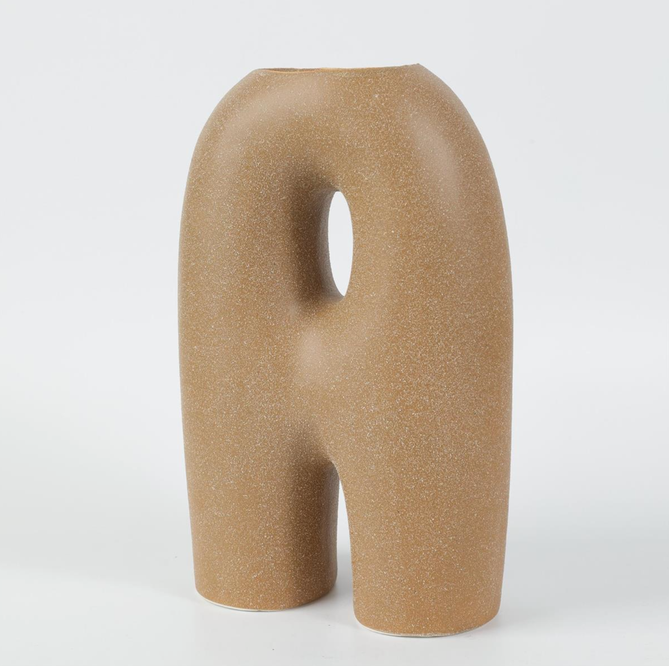 Ceramic Joined Vase Brown
