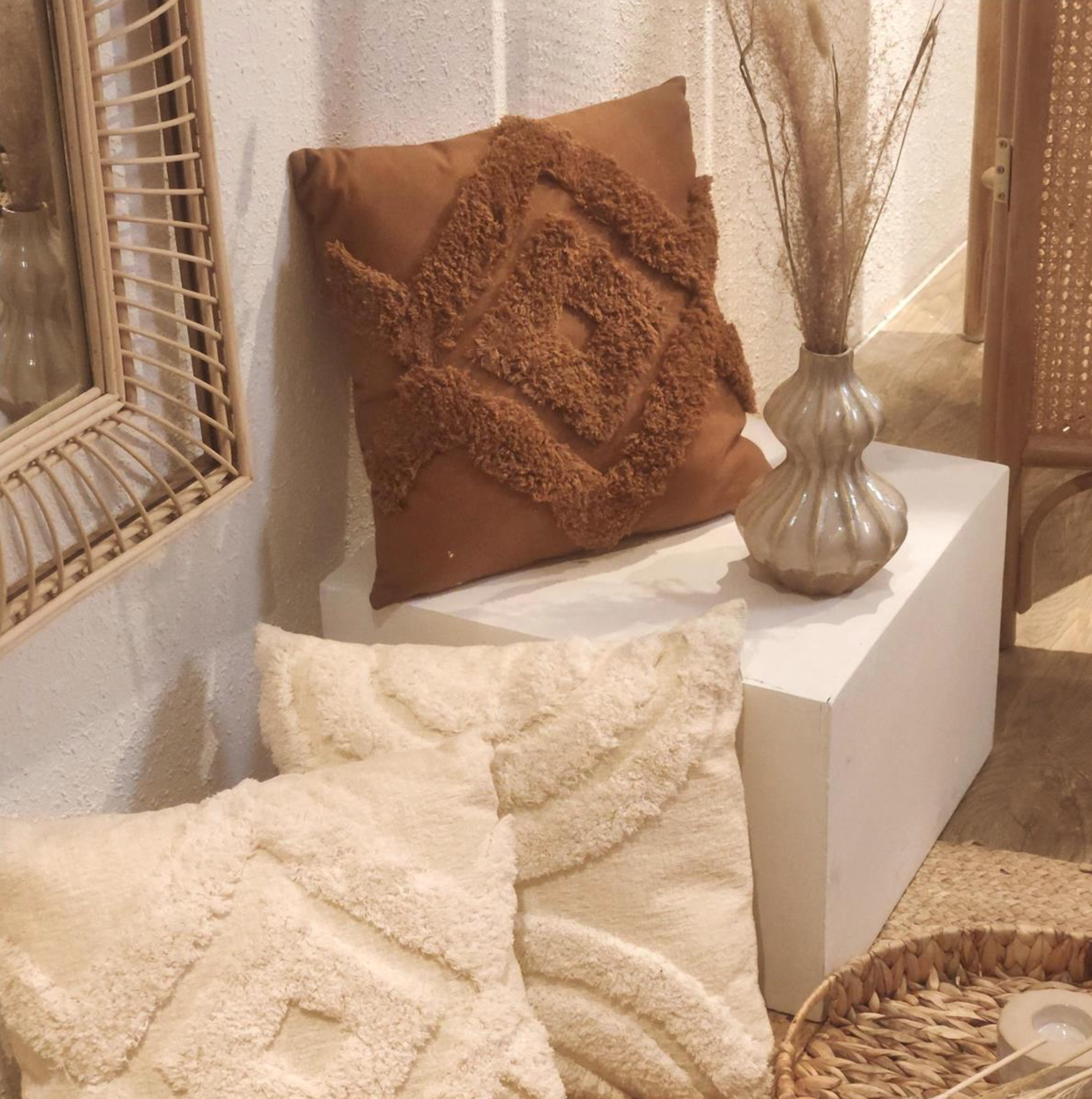 Tufted Geometric Cushion
