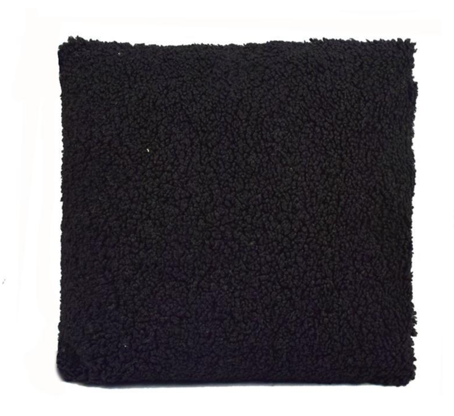 Faux Fur Cushion Wooly Black