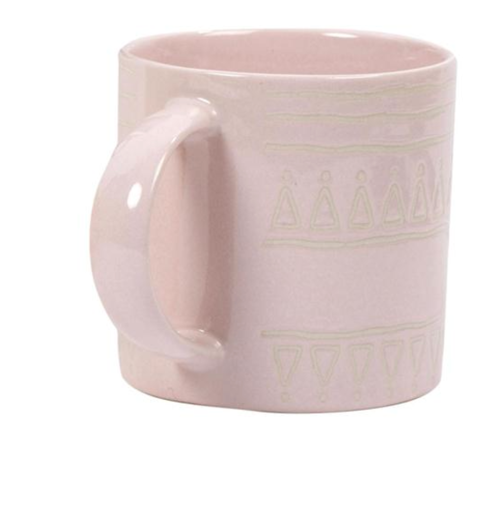 Mug 11oz Embossed Can Stoneware Ceramic