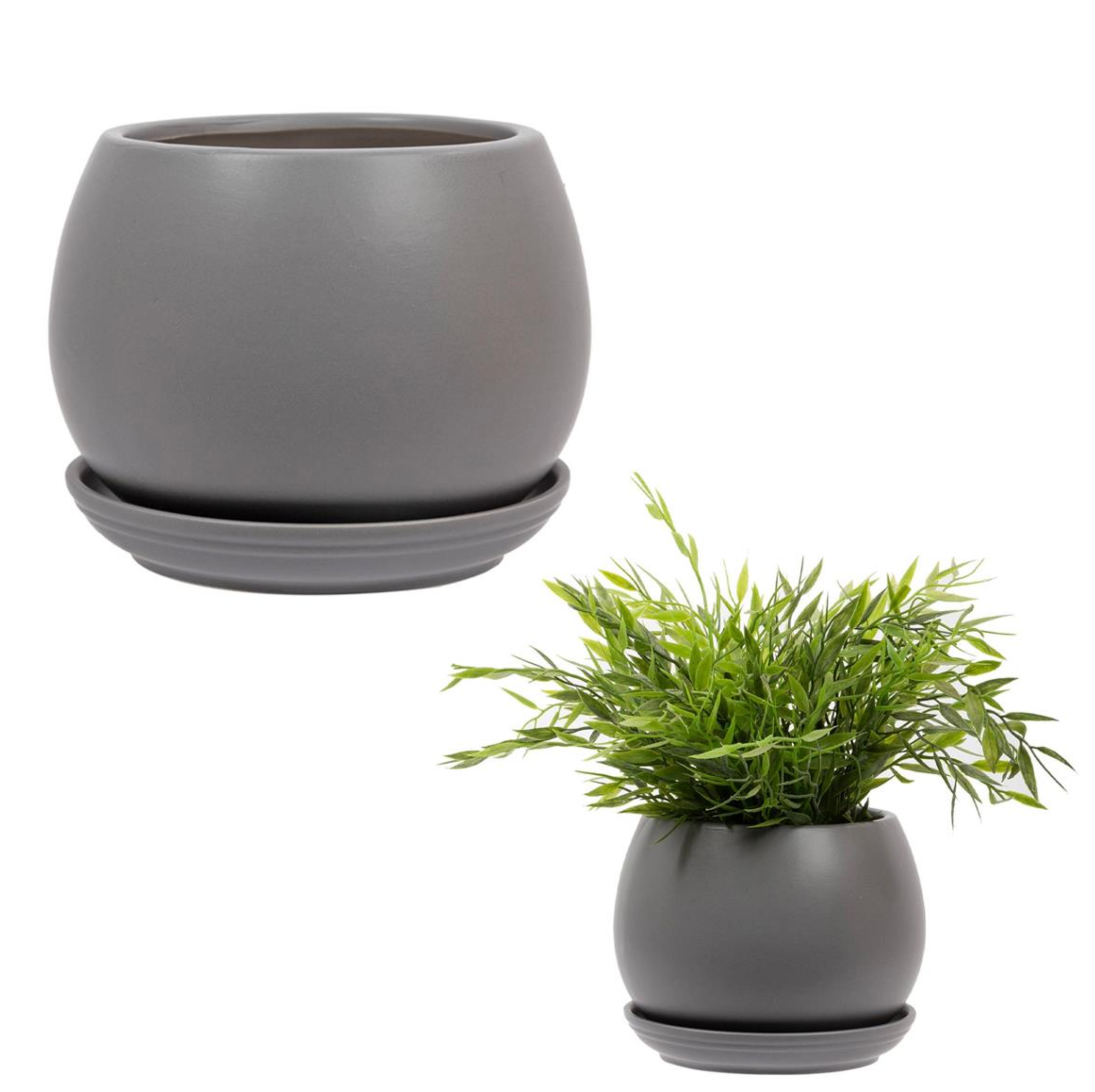 Ceramic Planter Grey