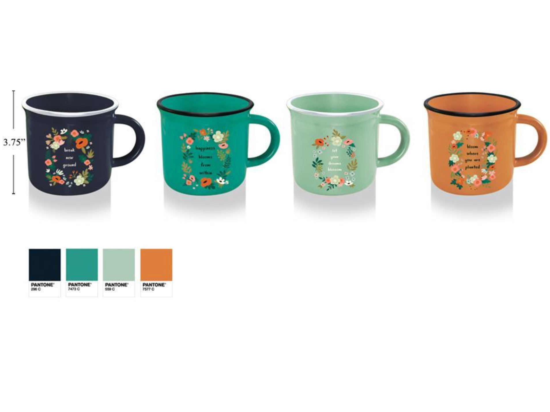 Mug Ceramic Printed 16 oz Spring Flowers
