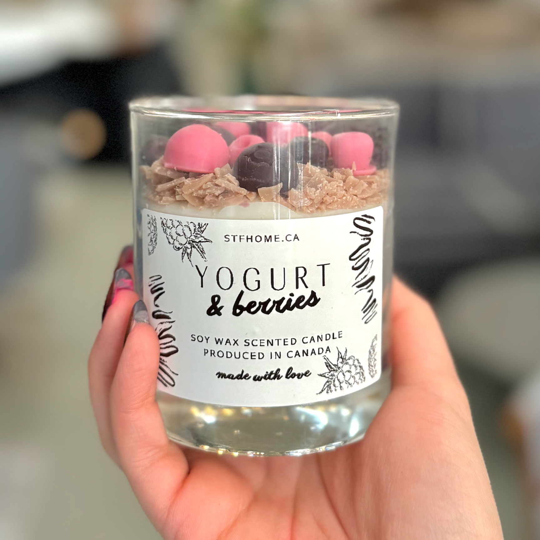 Yogurt & Berries Scented Soy Candle