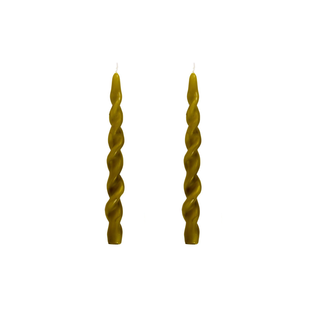 Deco Lite Spiral Tapers 10" Set of 2