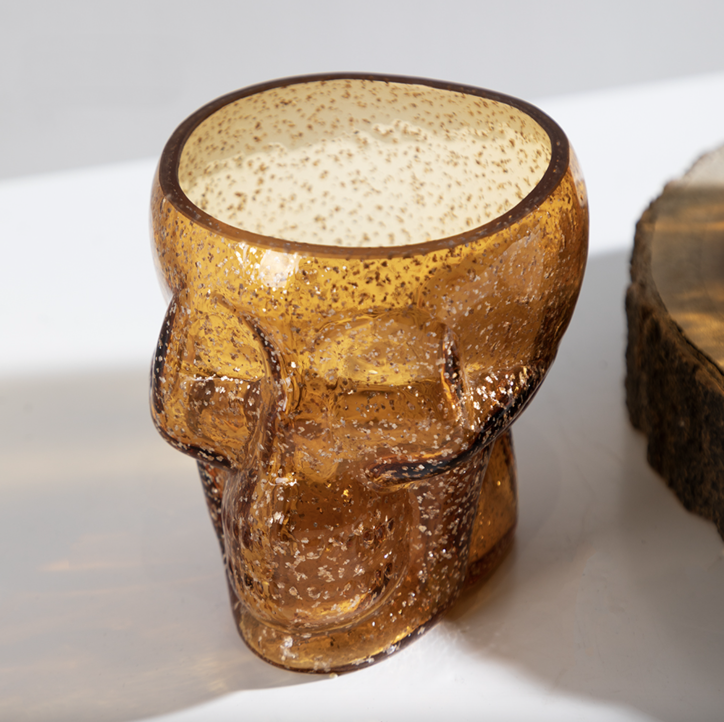 Glass Skull Vase Home Decor
