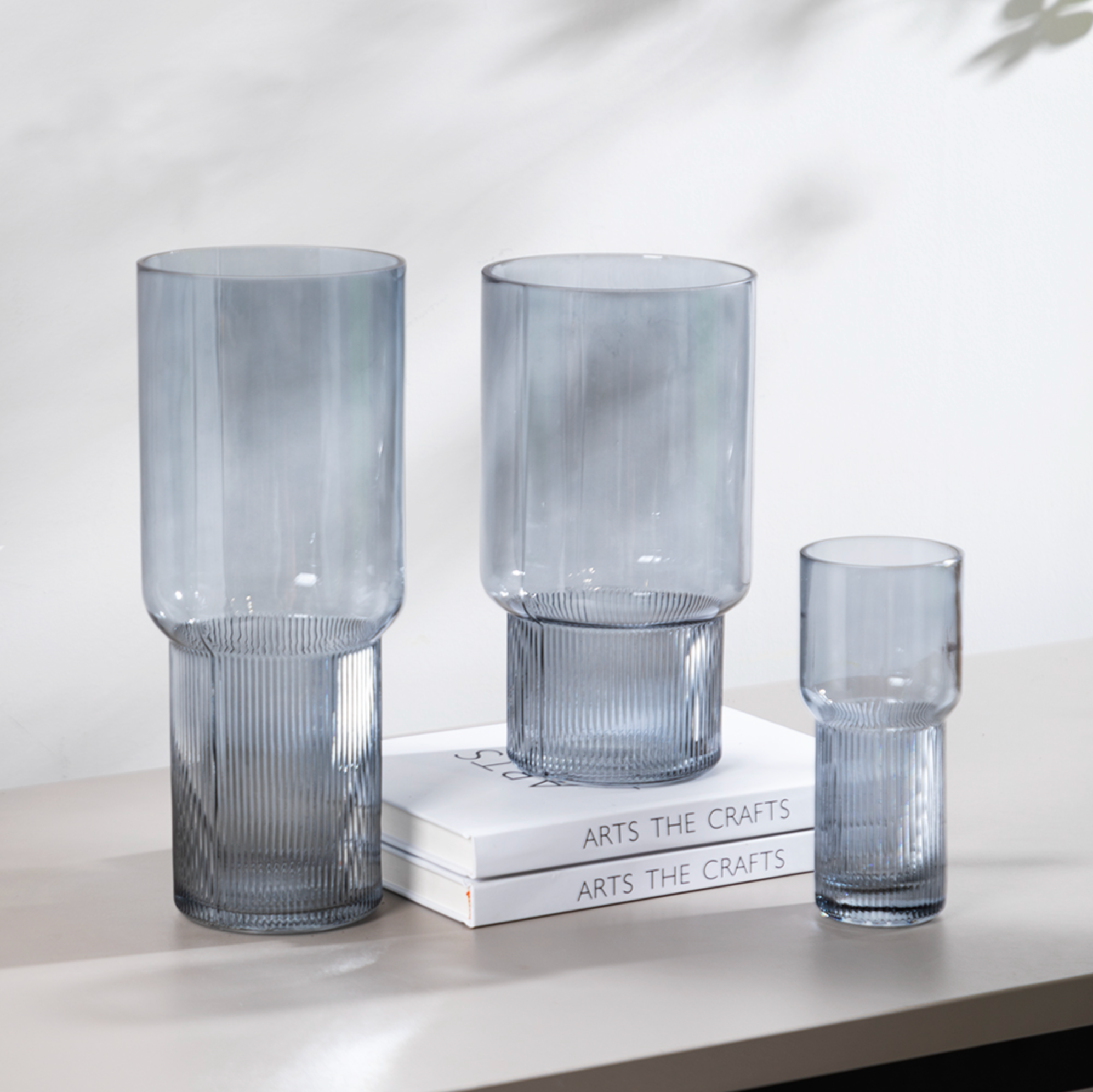 Home Decor Glass Vase Gray
