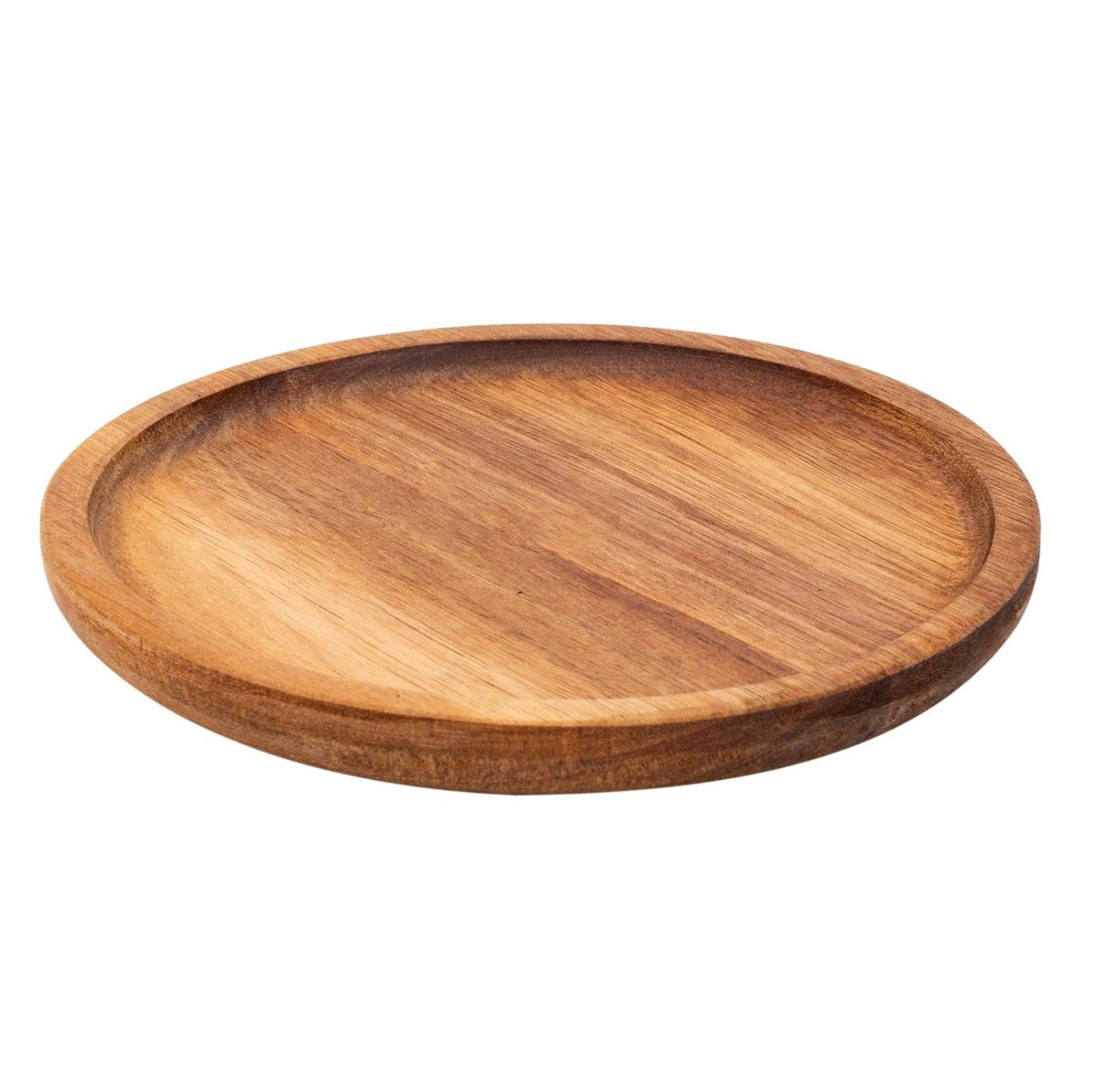 Acacia Wood Round Serving Tray 19.5cm