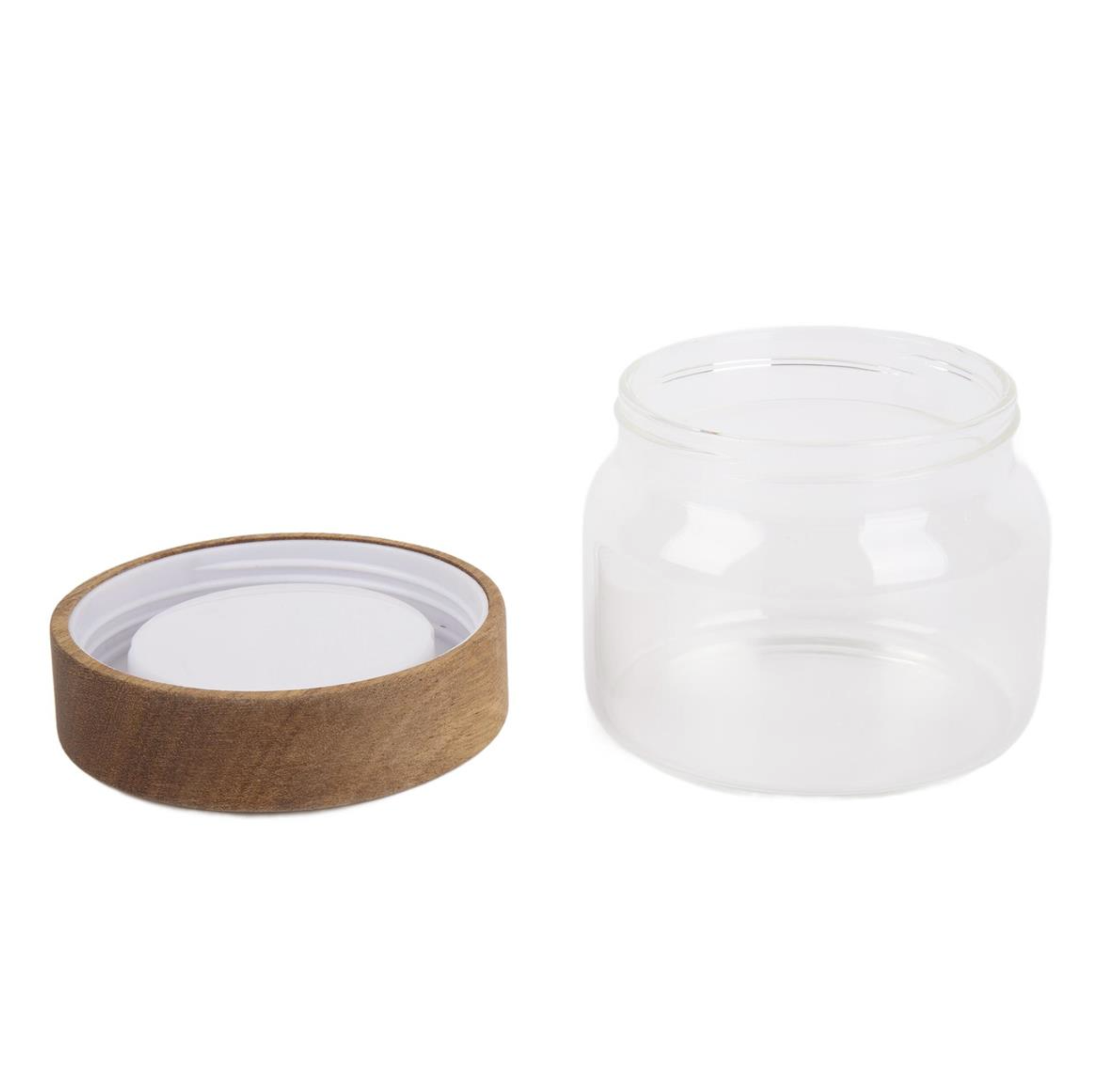 Glass Jar With Acacia Wood Lid 350ml