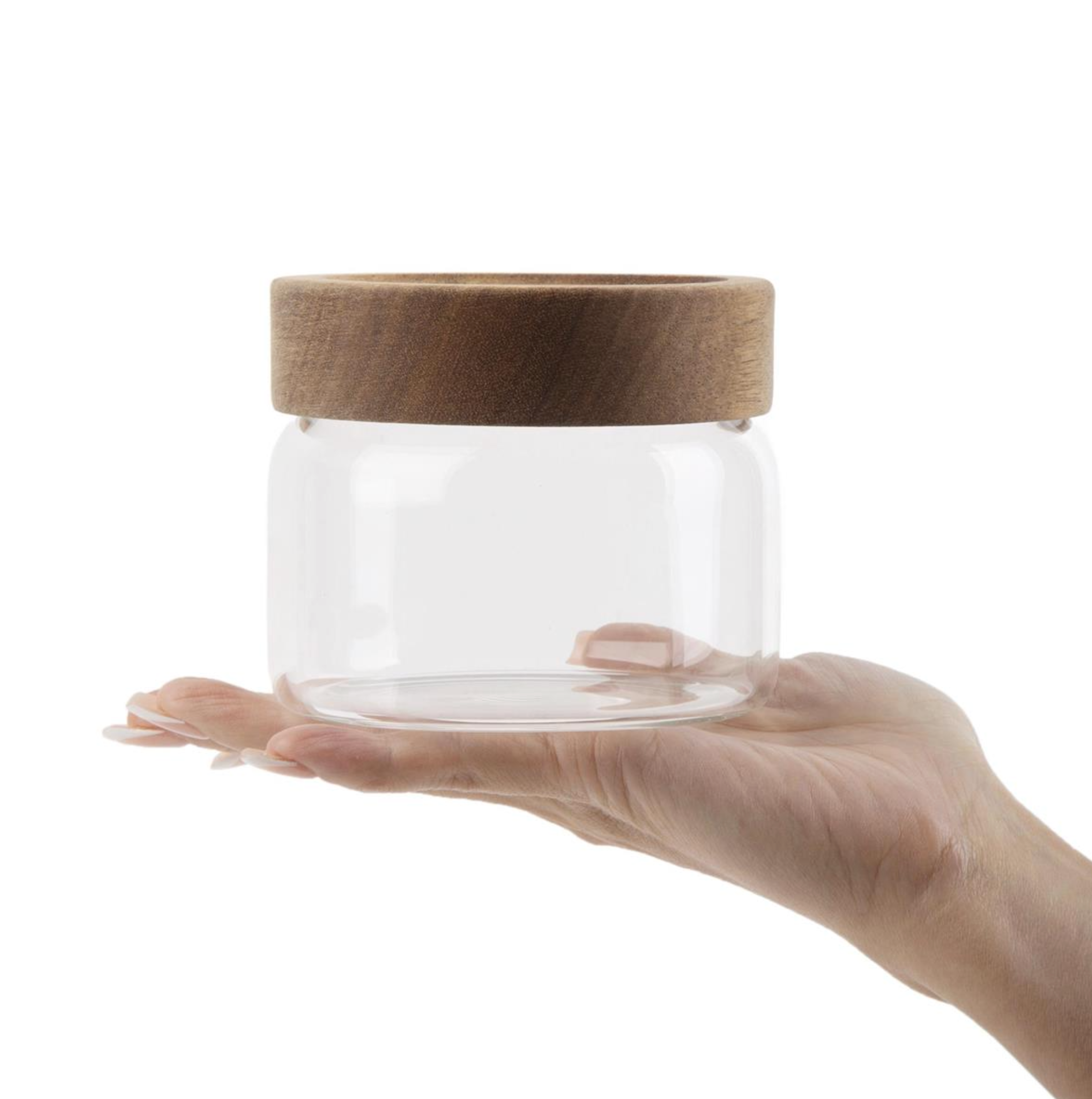 Glass Jar With Acacia Wood Lid 350ml