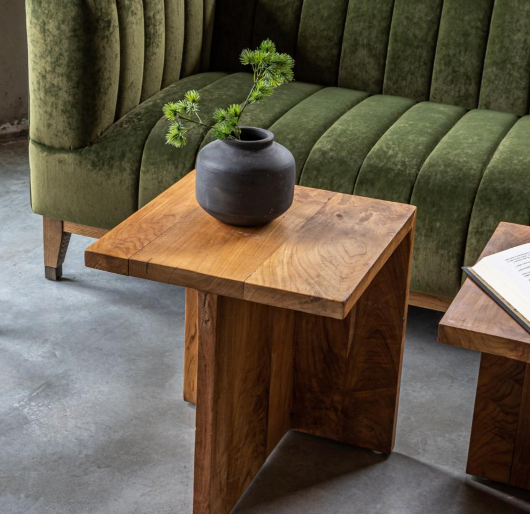Natura Terra Accent Side Table Teak Wood