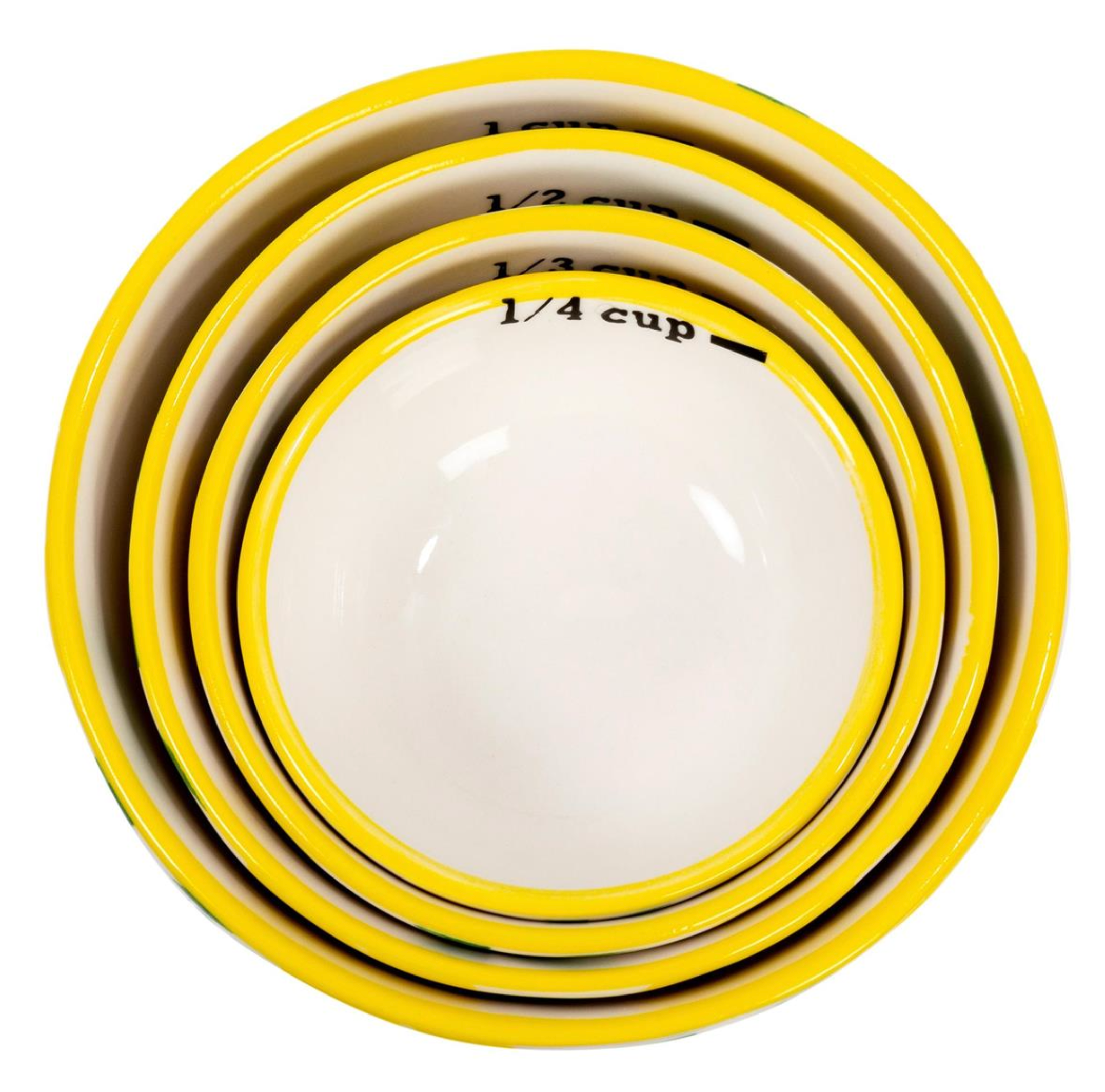 Lemons Set/4 Measuring Cups Ceramic