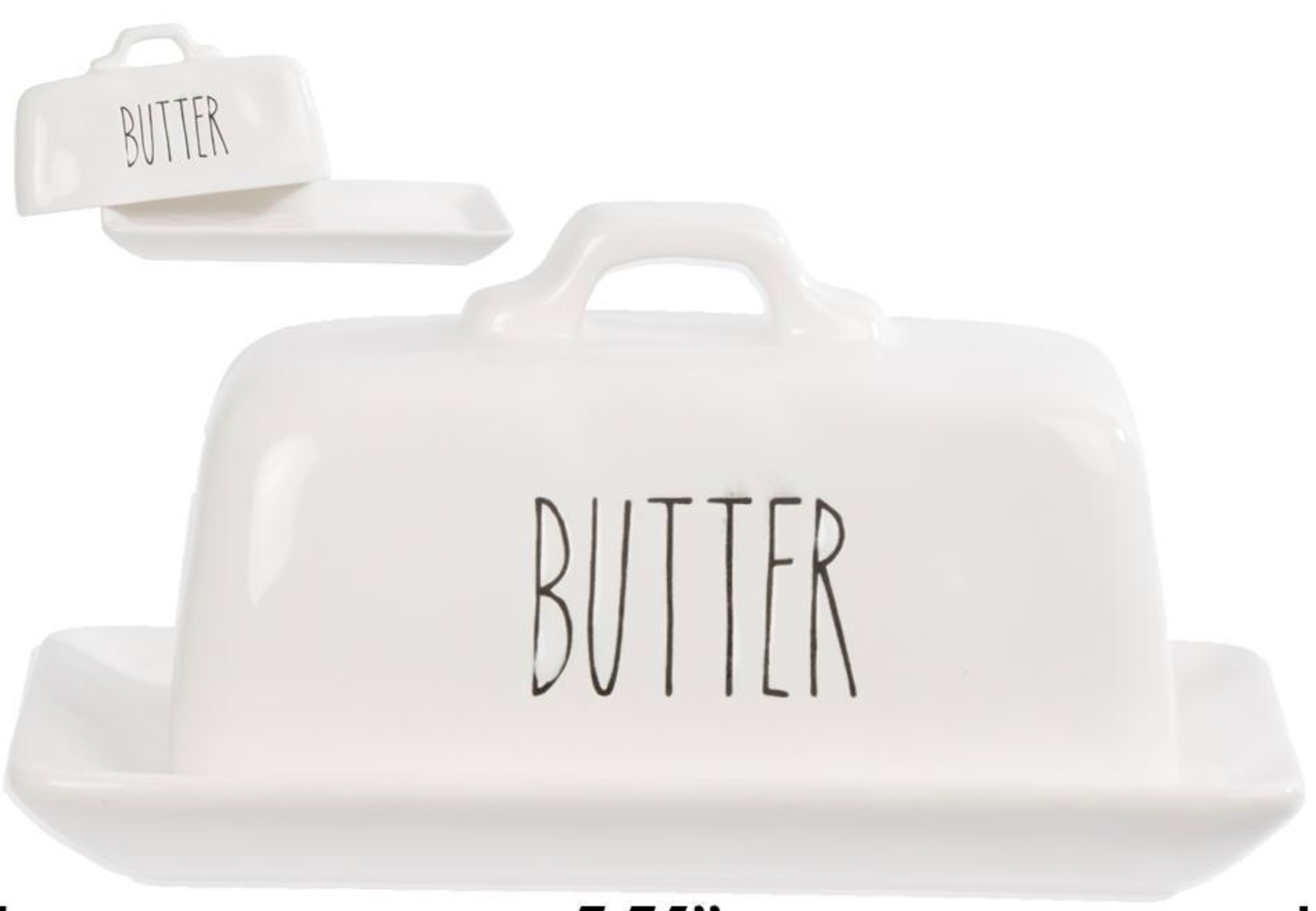 Farmhouse Modern Ceramic Butter Dish