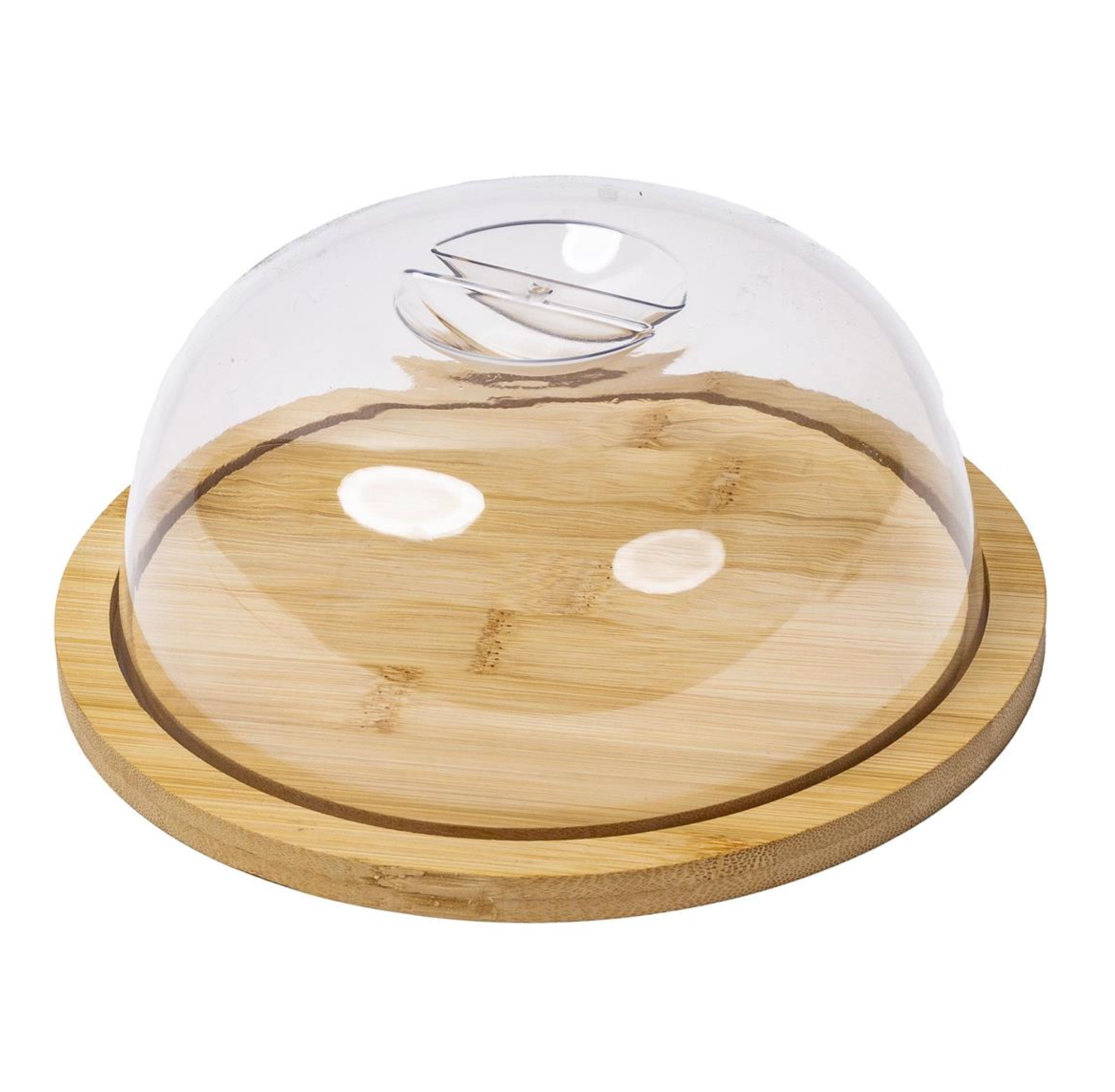 Gourmet Cake Saver With Bamboo Base 7.7"