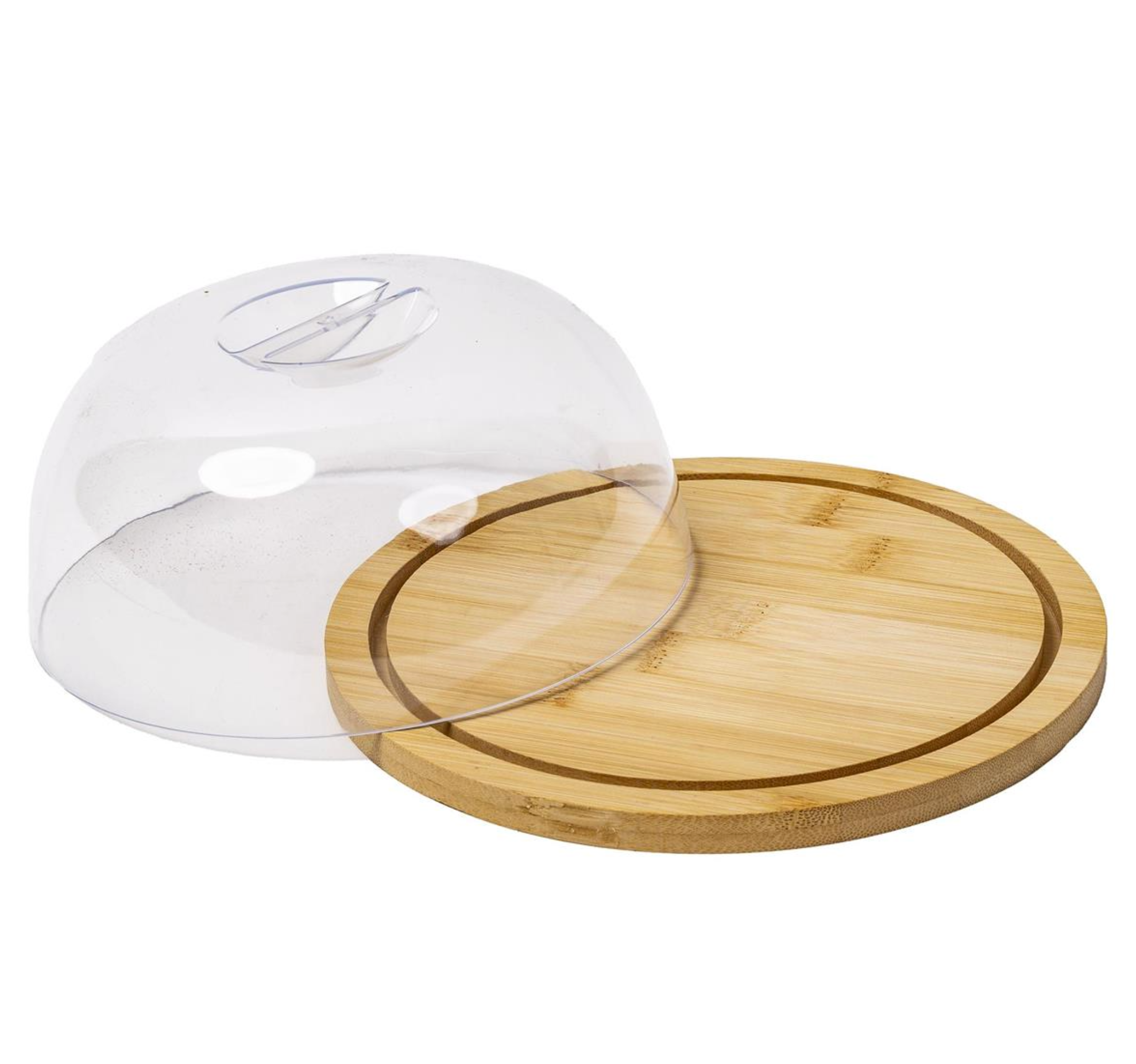 Gourmet Cake Saver With Bamboo Base 7.7"