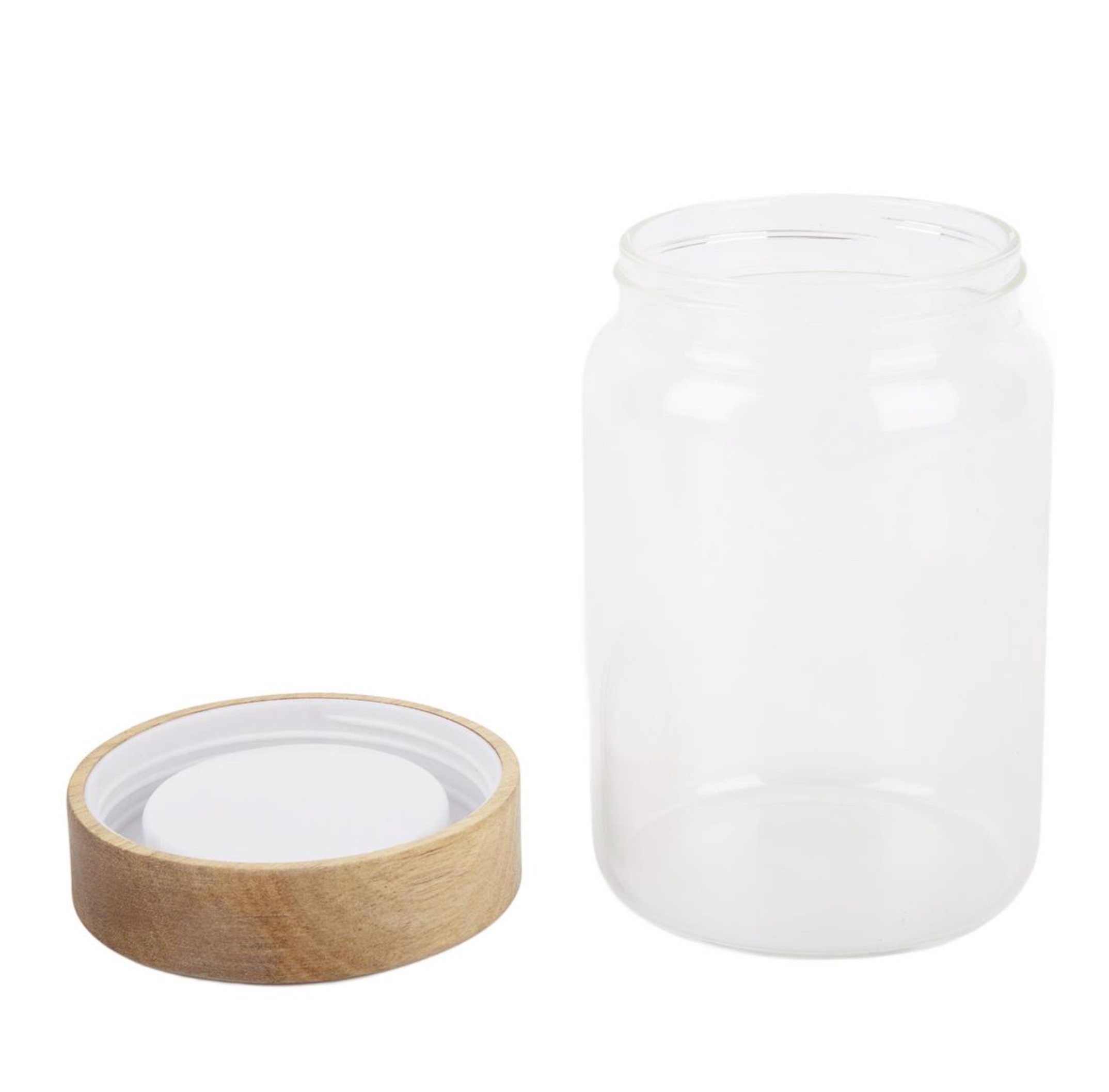 Gourmet 850 ml Glass Jar With Acacia Wood Lid