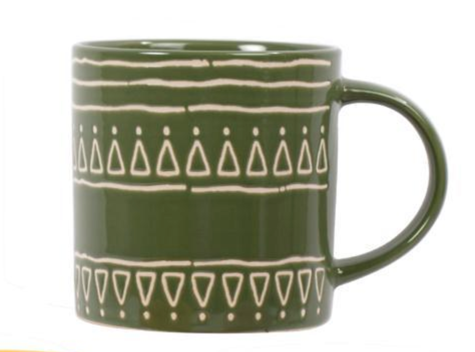 Luciano 11oz Embossed Can Mug Stoneware