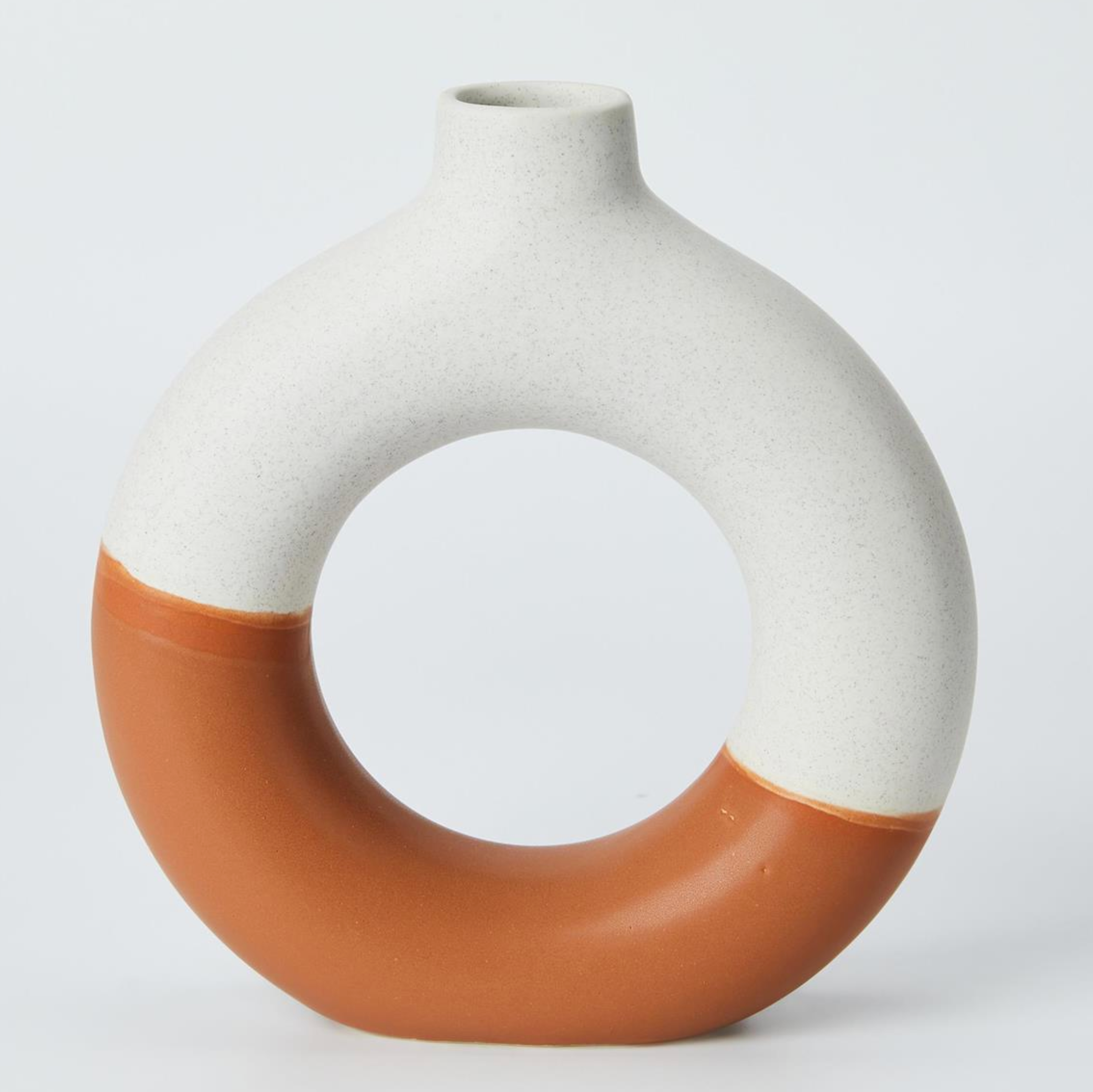 2-Tone Donut Vase Ceramic