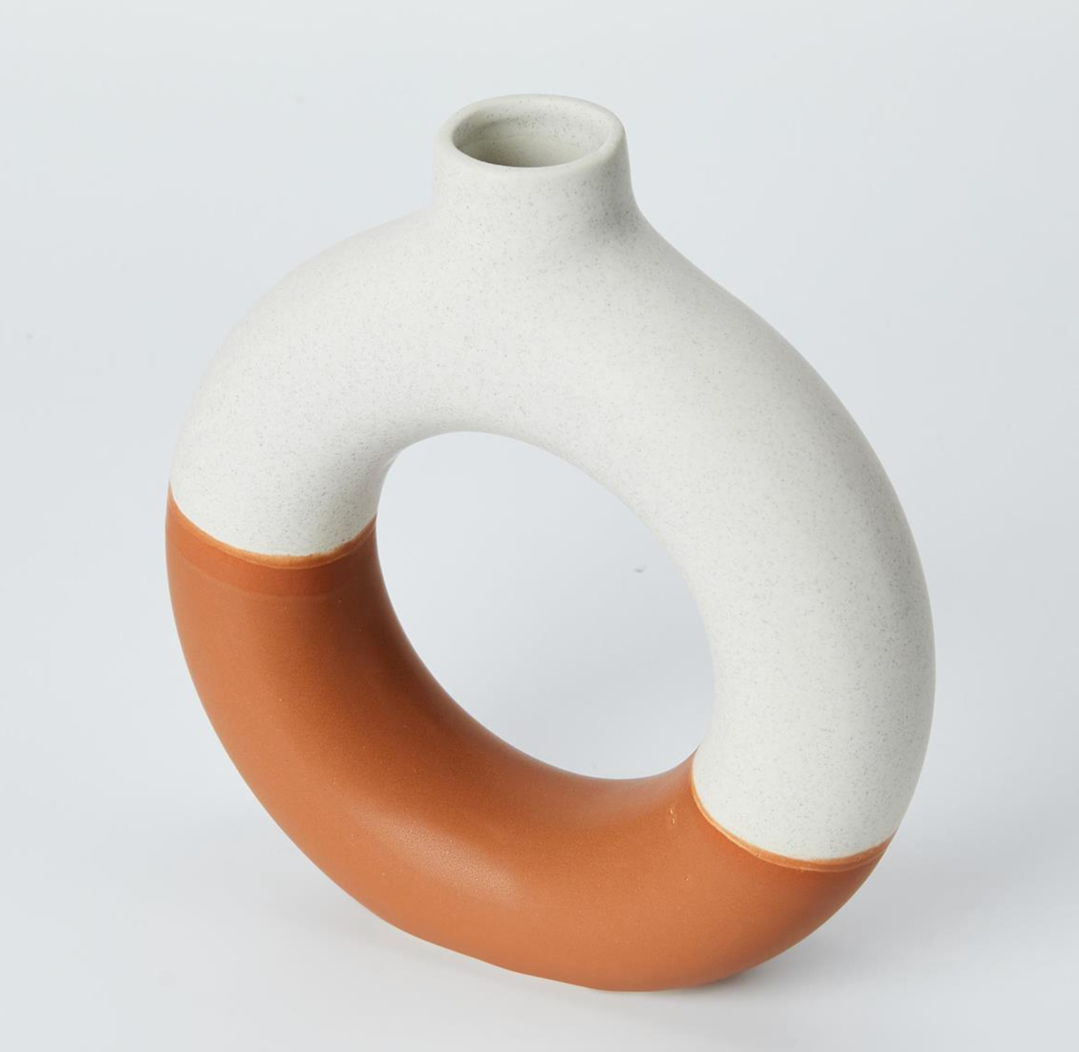 2-Tone Donut Vase Ceramic