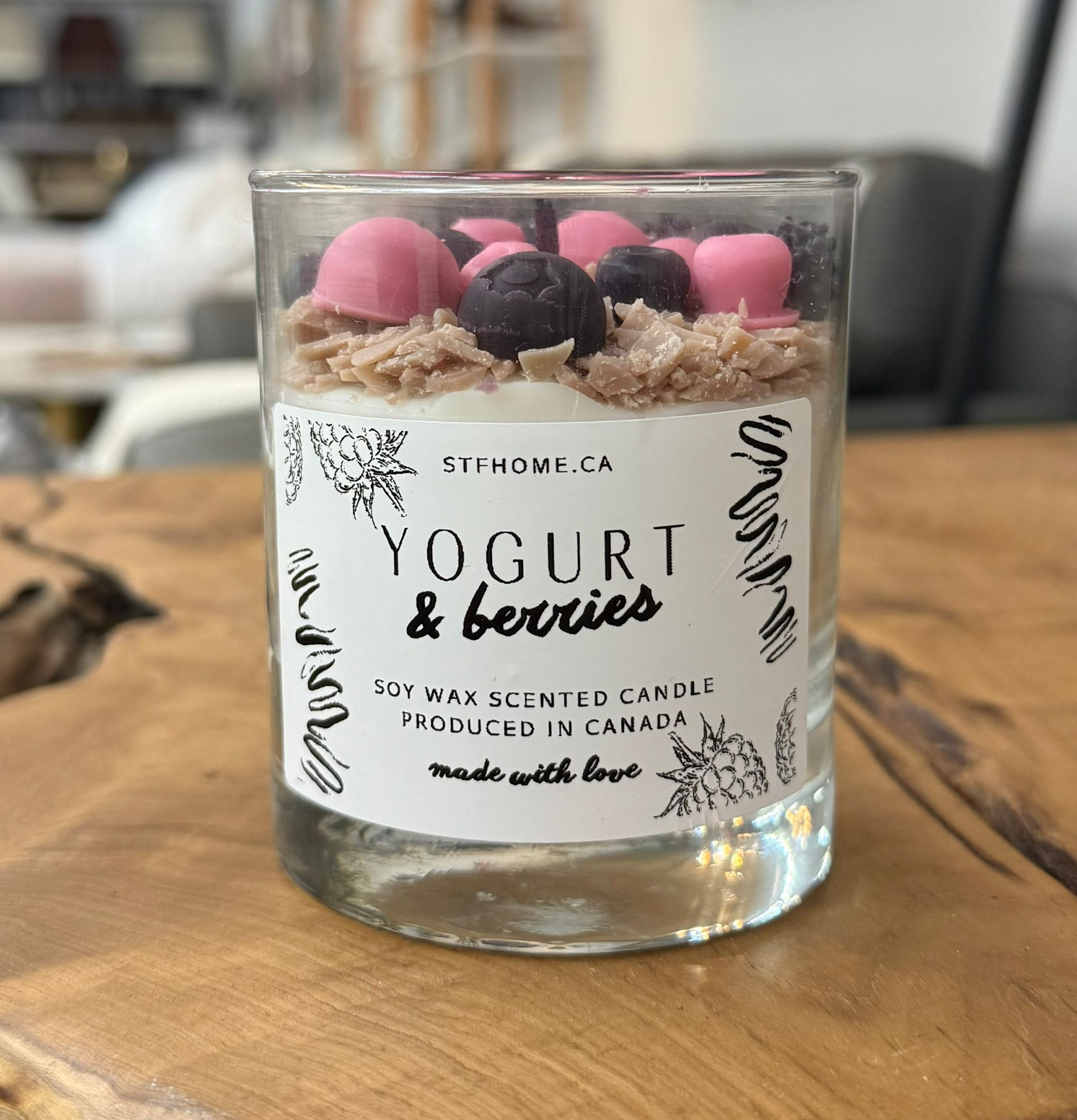 Yogurt & Berries Scented Soy Candle