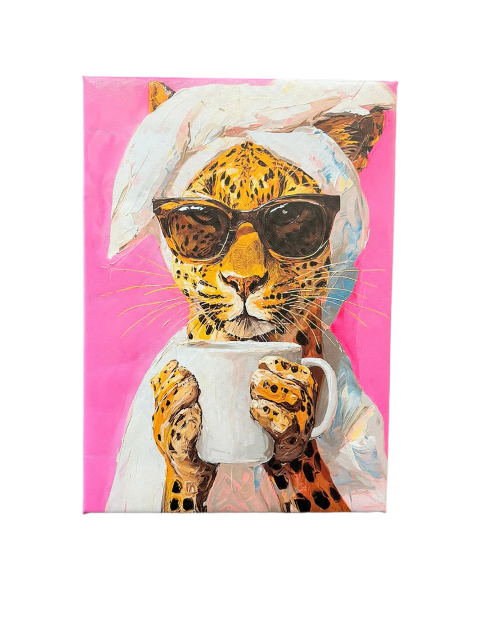 Wall Art Pink Tiger Coffee 2