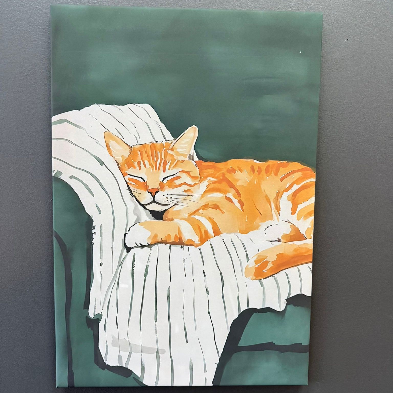 Wall Art Cat Sleeping