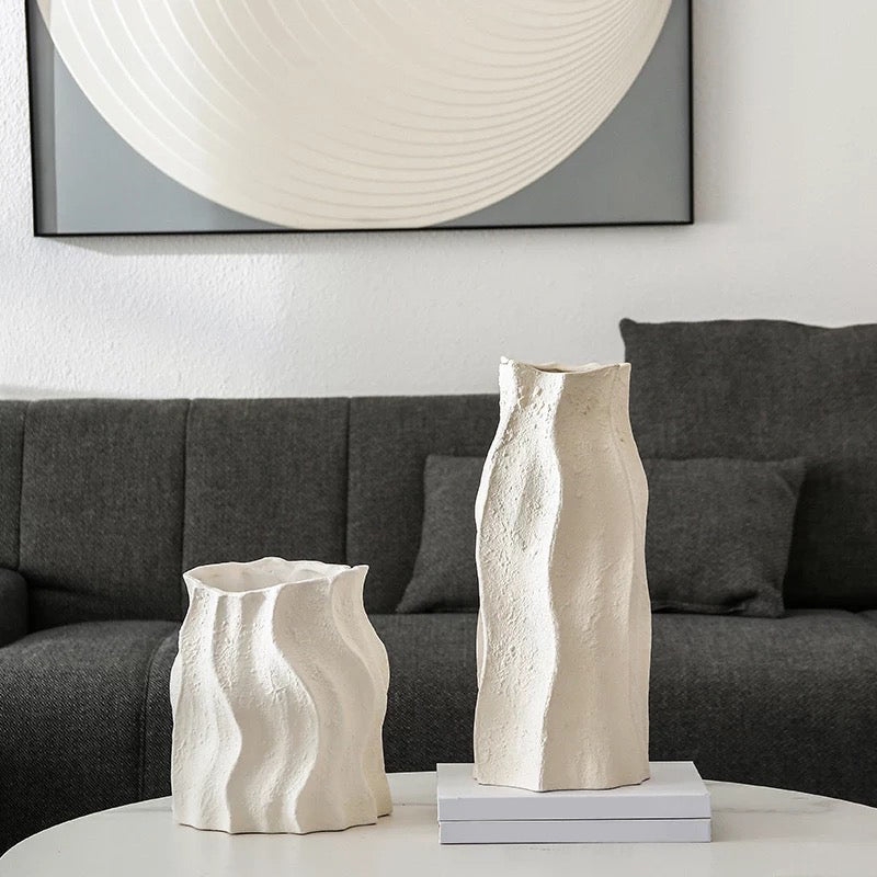 Set Of Two Curve Vases